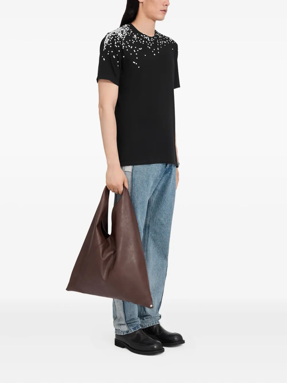MM6 Maison Margiela T-shirt met confettiprint Zwart