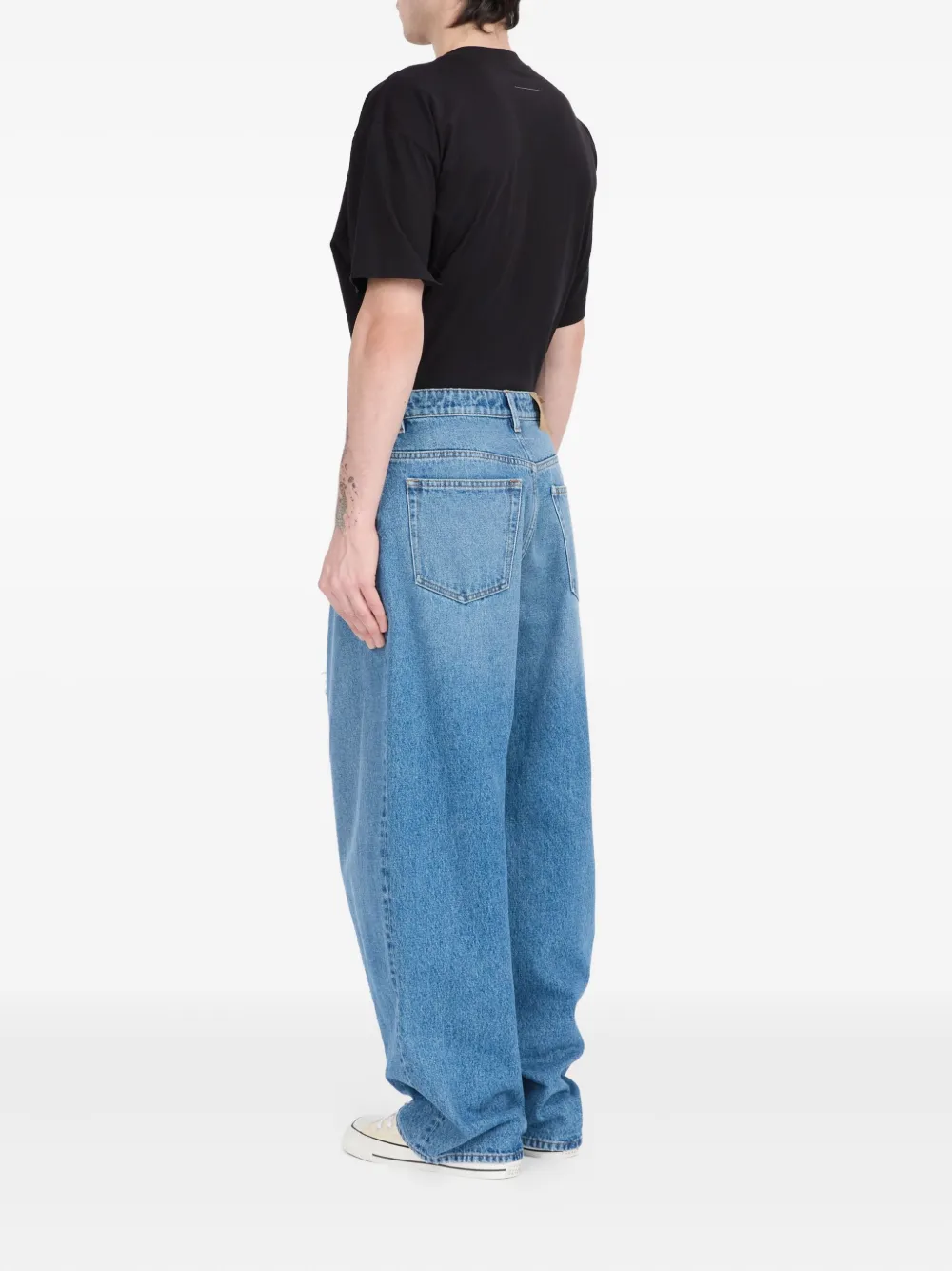 MM6 Maison Margiela Jeans met franje detail Blauw