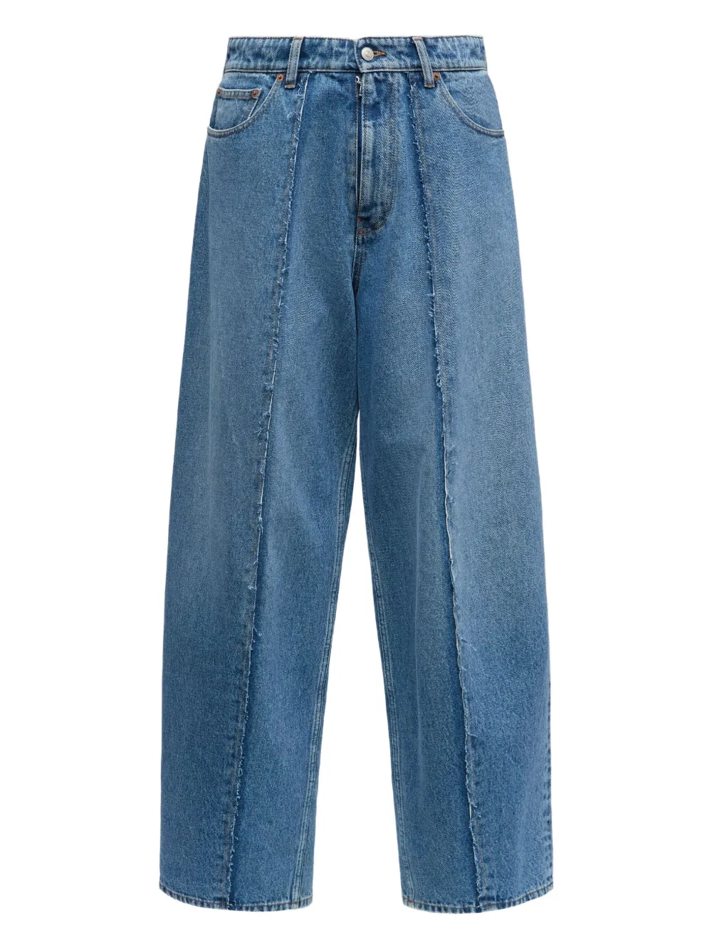MM6 Maison Margiela Jeans met franje detail Blauw