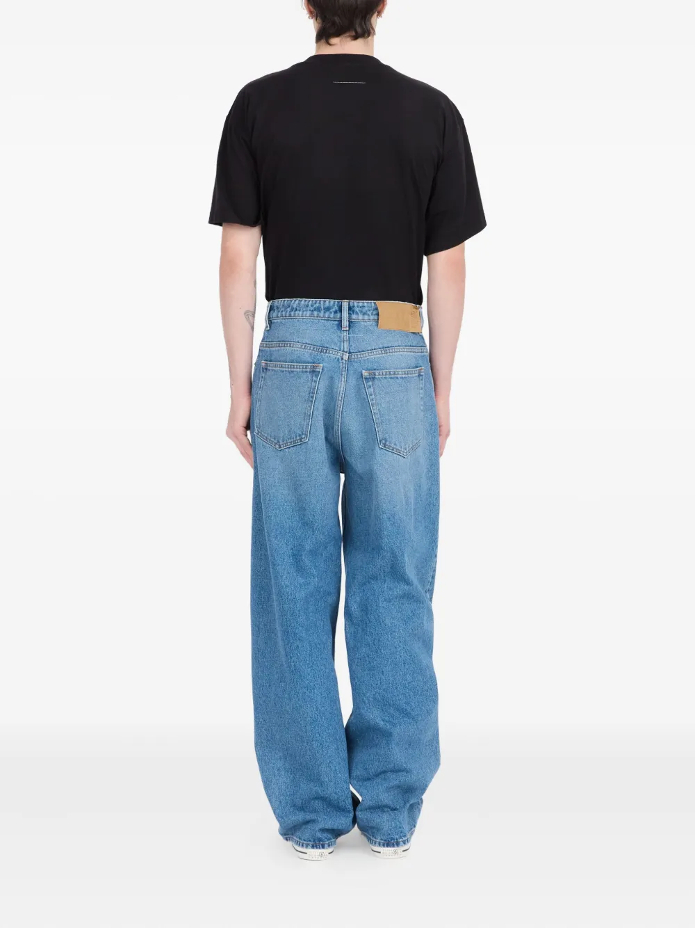 MM6 Maison Margiela Jeans met franje detail Blauw