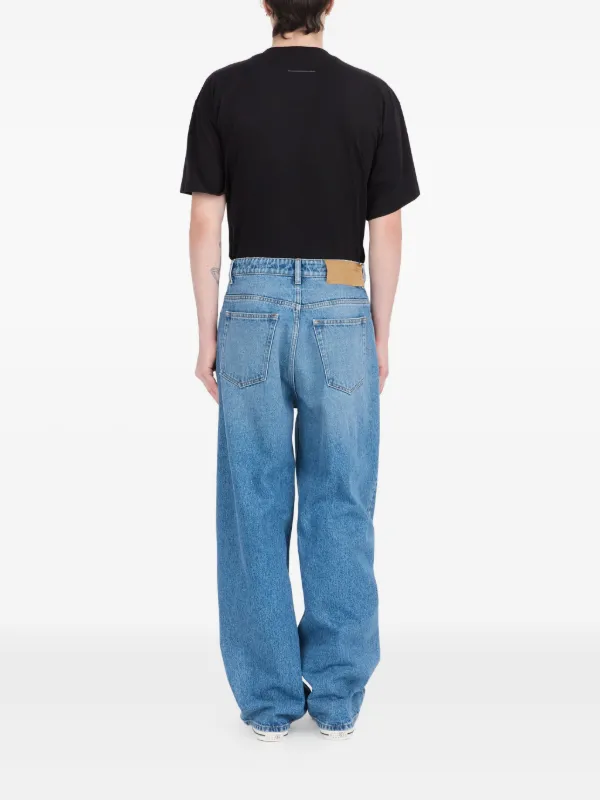 MM6 Maison Margiela フレイドディテール ジーンズ | ブルー | FARFETCH JP