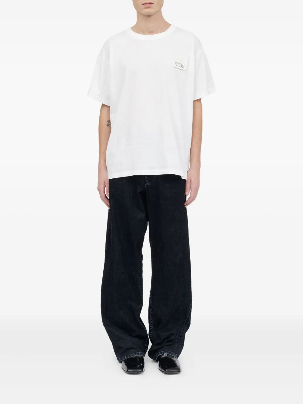 MM6 Maison Margiela T-shirt met patch - Wit