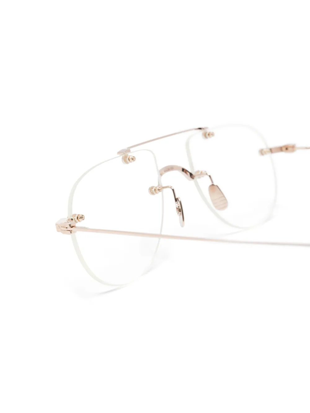 Thom Browne Eyewear Zonnebril met piloten montuur Goud