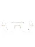 Thom Browne Eyewear navigator-frame glasses - Gold