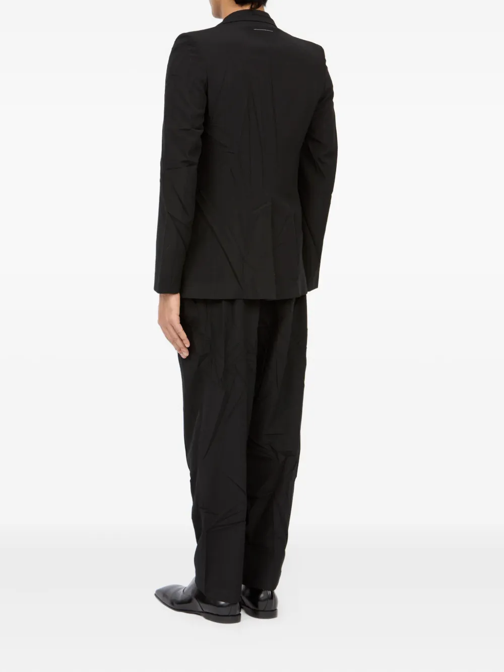 MM6 Maison Margiela Colbert met enkele rij knopen Zwart