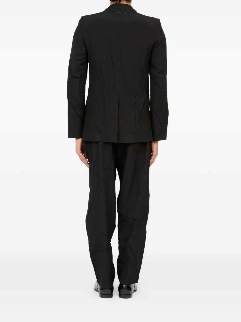 MM6 Maison Margiela Colbert met enkele rij knopen Zwart