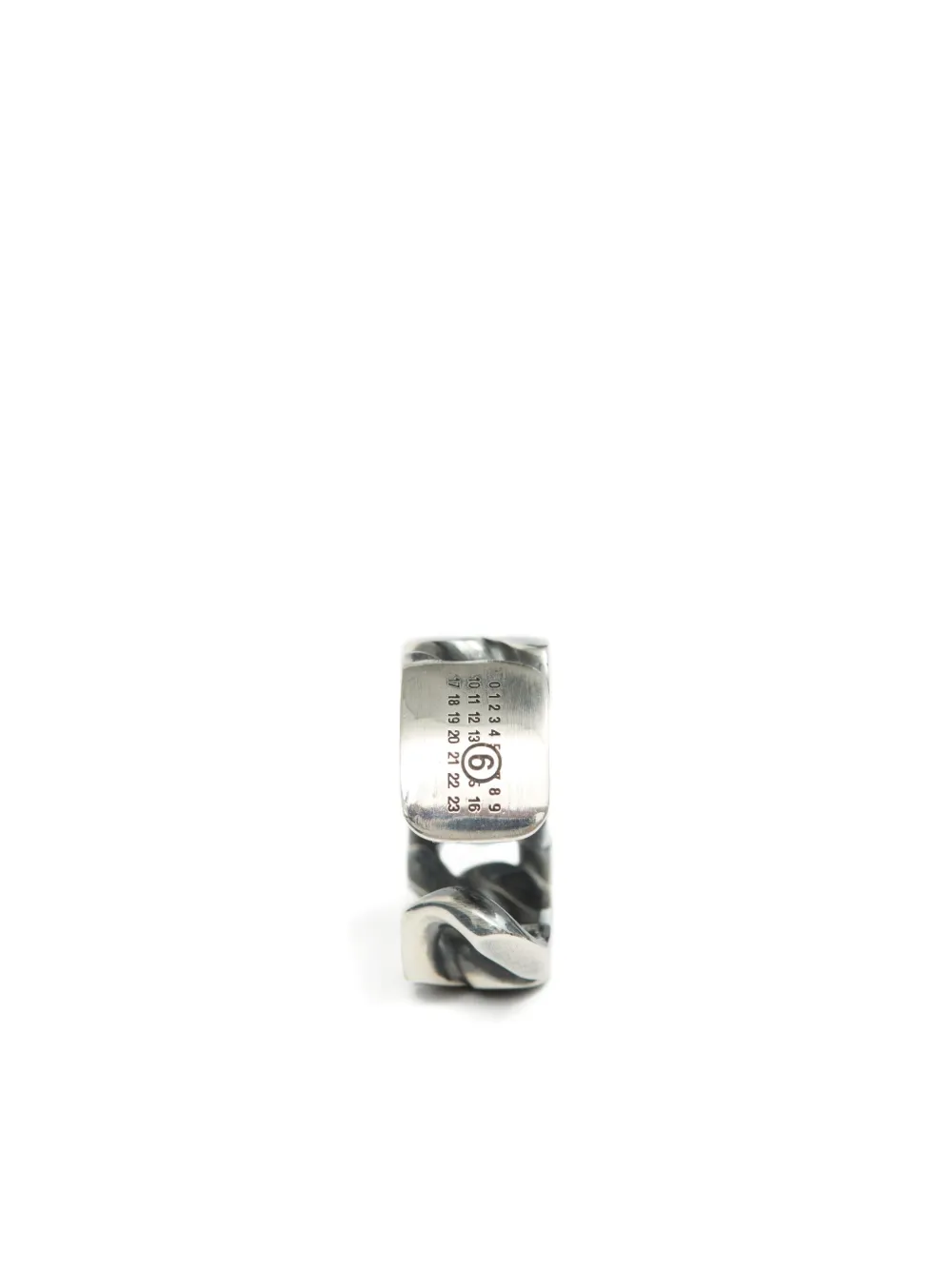 MM6 Maison Margiela chain-link ear cuff | Silver | Image 1