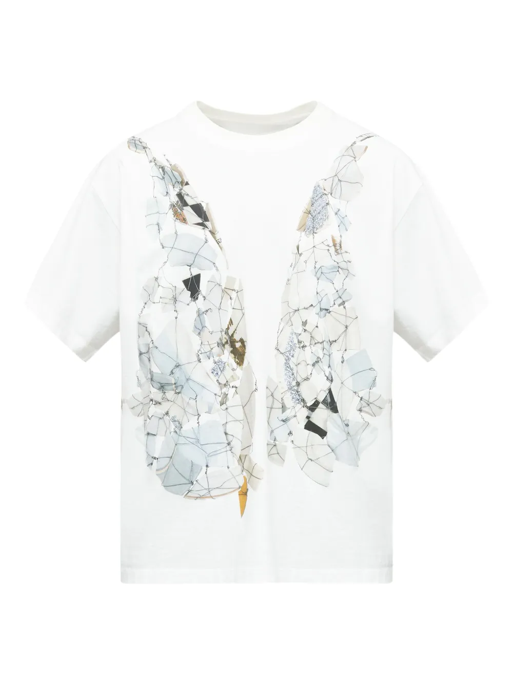 MM6 Maison Margiela fragmented wings graphic T-shirt - ホワイト MM6 Maison Margiela fragmented wings graphic T-shirt - ホワイト
