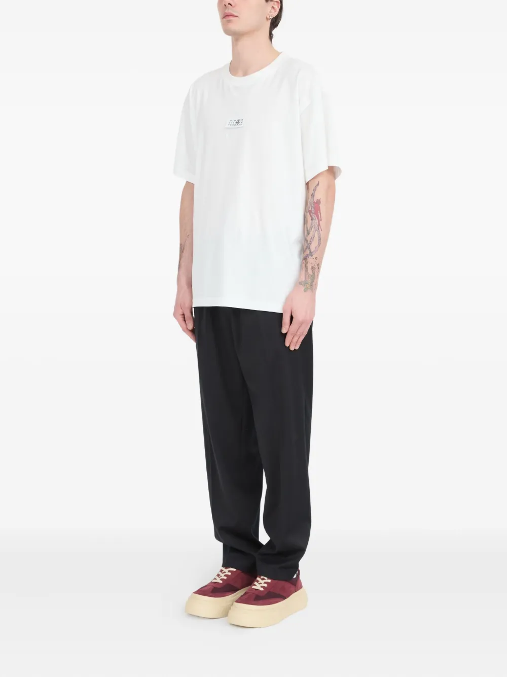 MM6 Maison Margiela T-shirt met logodetail Wit
