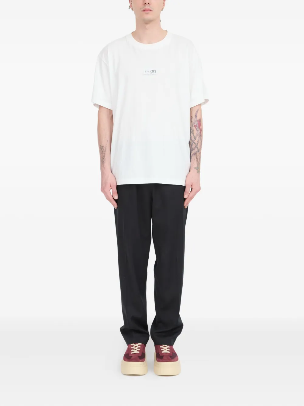 MM6 Maison Margiela T-shirt met logodetail - Wit