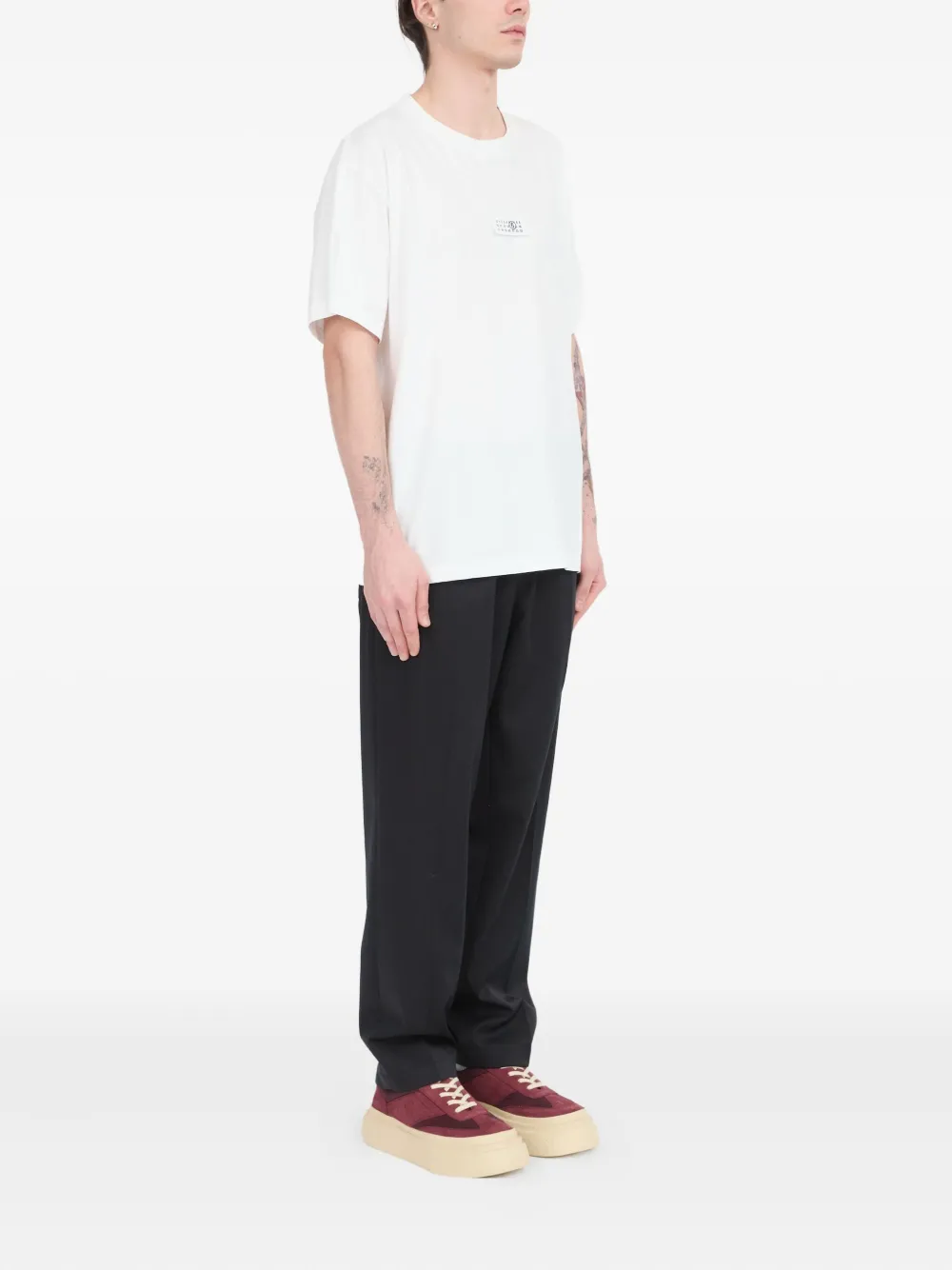 MM6 Maison Margiela T-shirt met logodetail Wit