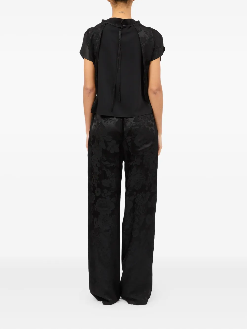 Mm6 Maison Margiela Floral-brocade Blouse
