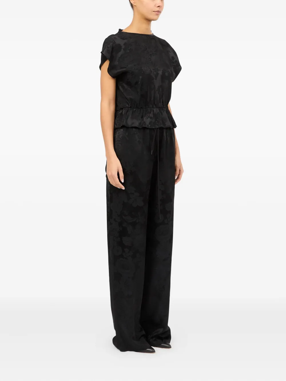 Mm6 Maison Margiela Floral-brocade Blouse