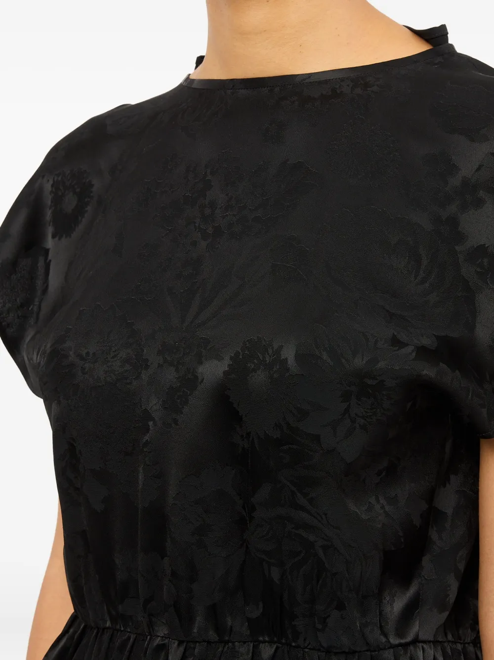 floral-brocade blouse