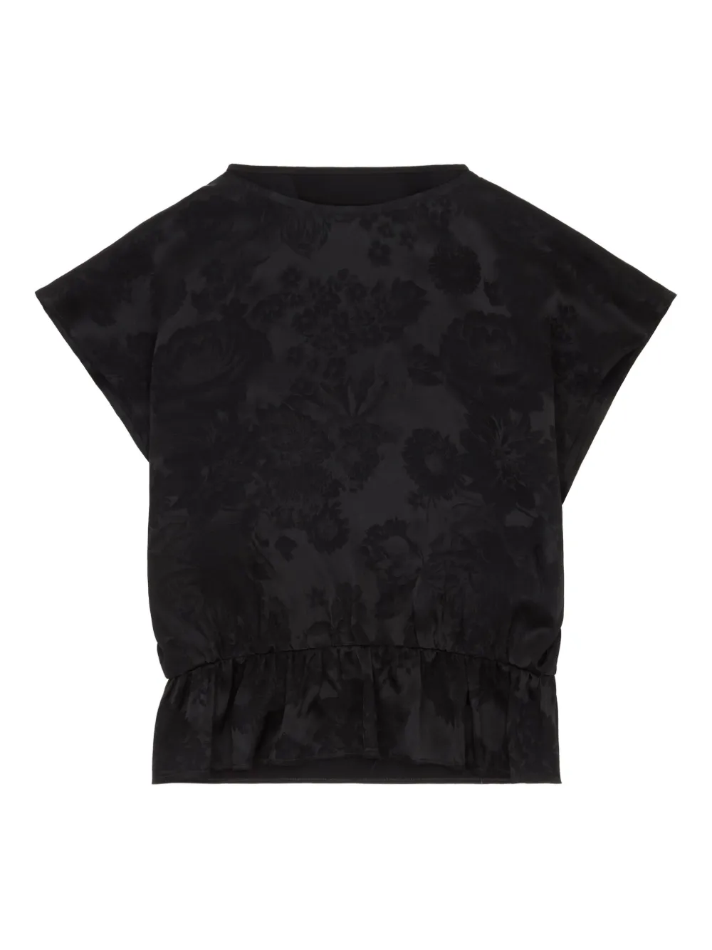 MM6 Maison Margiela Blouse met bloemenbrokaat Zwart