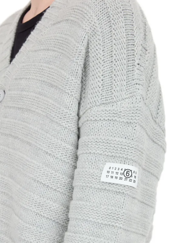 MM6 Maison Margiela リブニット カーディガン | グレー