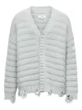 MM6 Maison Margiela ribbed button-up cardigan - Grey
