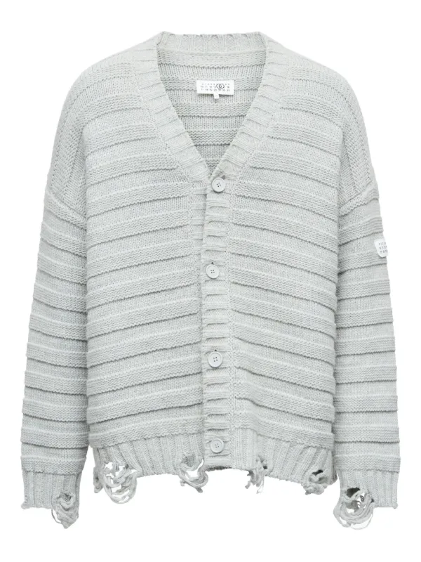 MM6 Maison Margiela リブニット カーディガン | グレー