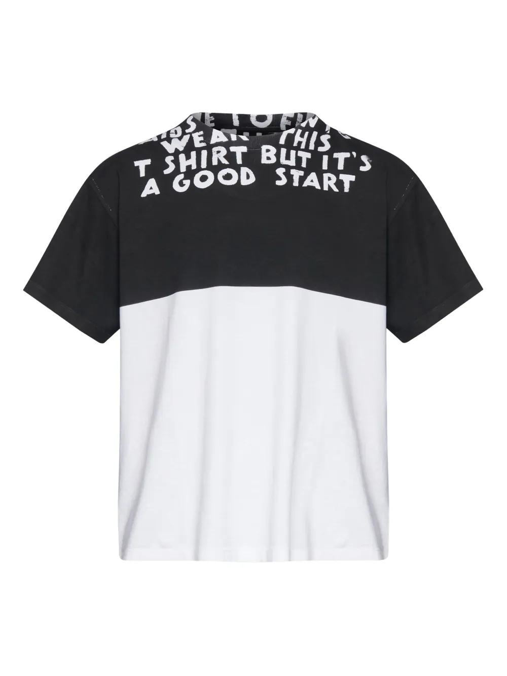 MM6 Maison Margiela playera con paneles y estampado gráfico | blanco | Image 1