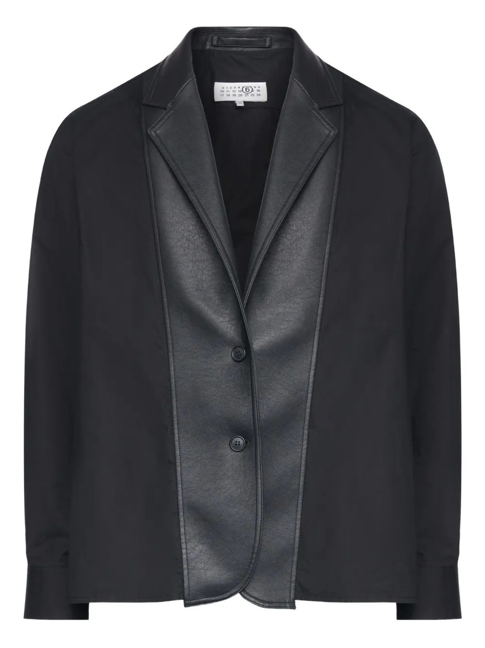 MM6 Maison Margiela contrast-lapel blazer | Black | Image 1