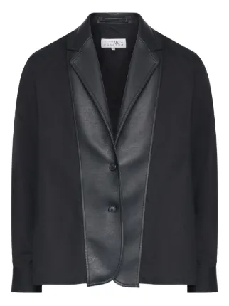 MM6 Maison Margiela コントラストラペル ジャケット | ブラック