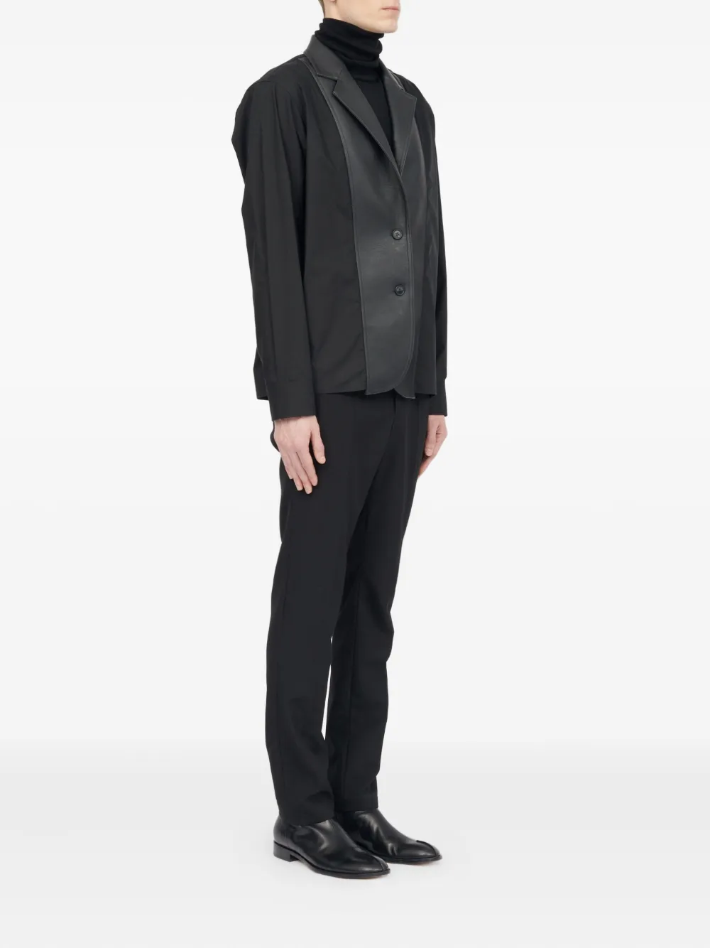 MM6 Maison Margiela Blazer met contrasterende revers Zwart
