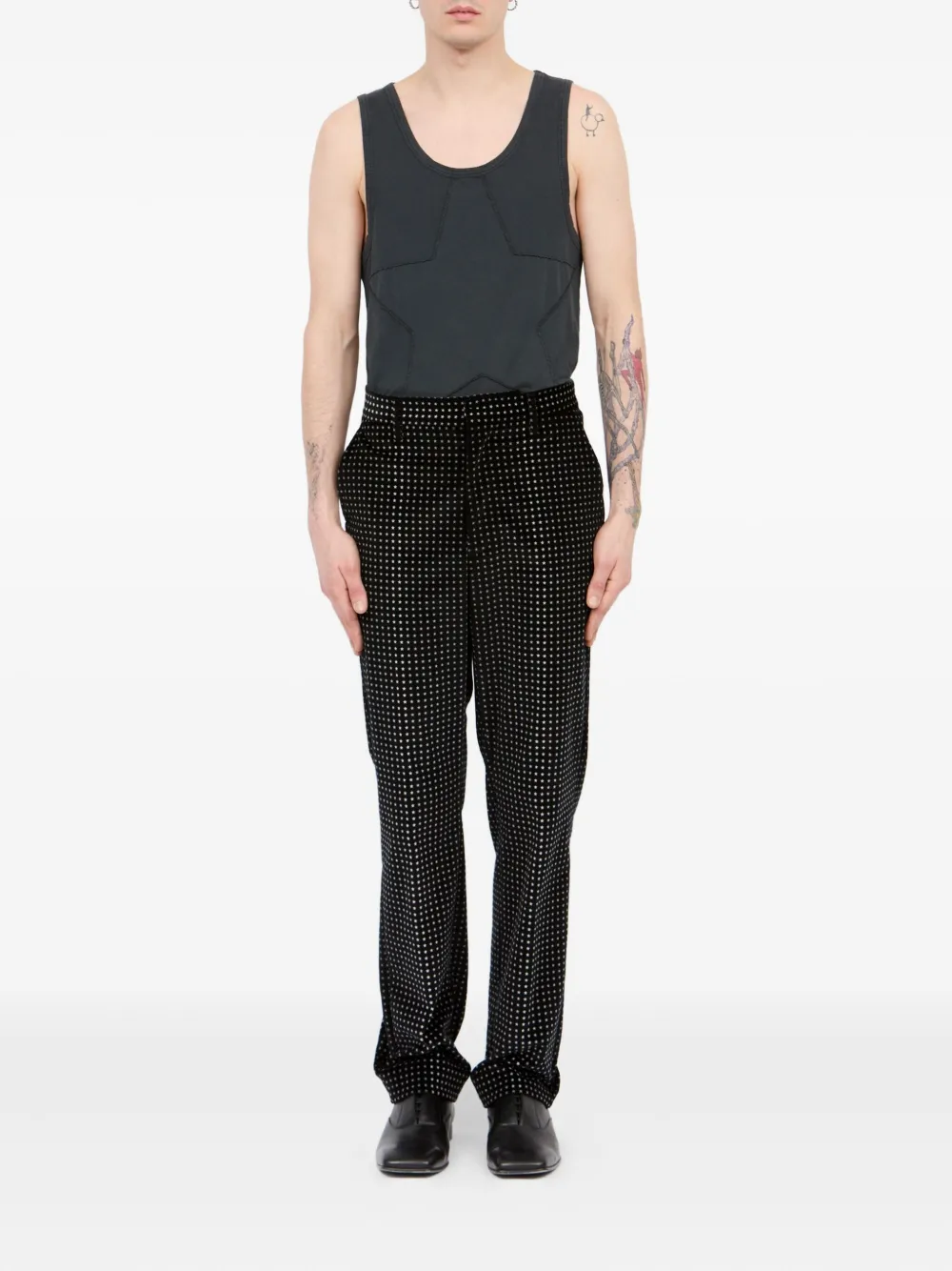 MM6 Maison Margiela Pantalon met sterrenprint Zwart