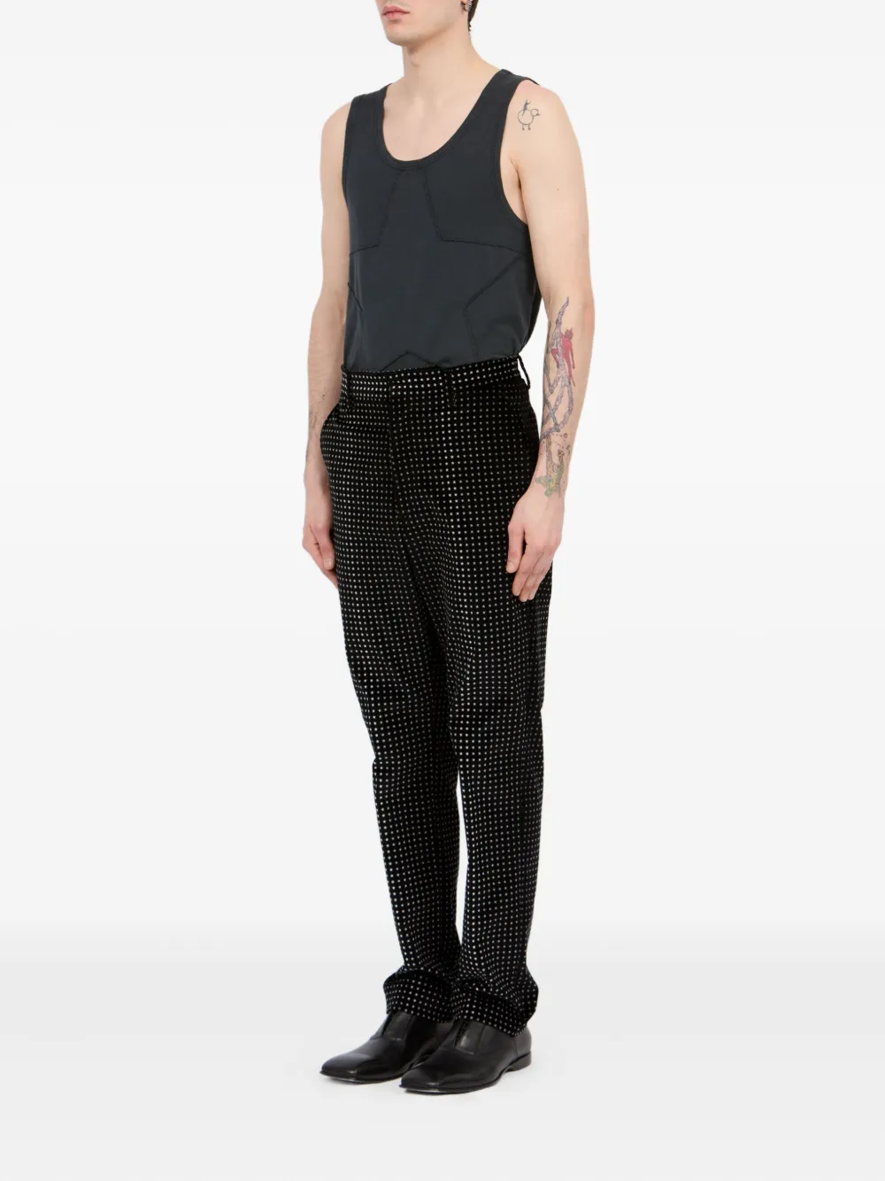 MM6 Maison Margiela Pantalon met sterrenprint Zwart