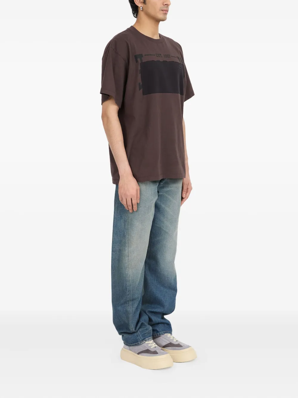 MM6 Maison Margiela T-shirt met print Bruin
