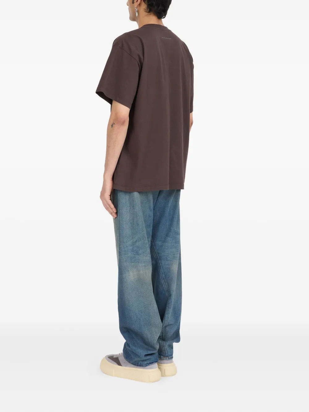 MM6 Maison Margiela T-shirt met print Bruin