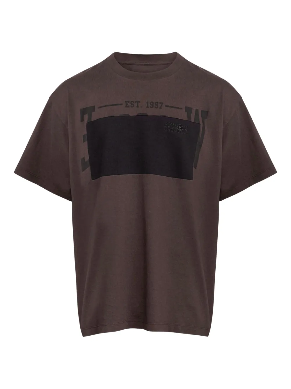 MM6 Maison Margiela T-shirt met print Bruin
