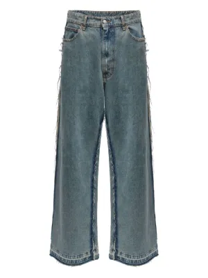 MM6 Maison Margiela ダメージ ワイドジーンズ | ブルー | FARFETCH JP MM6 Maison Margiela ダメージ ワイドジーンズ | ブルー | FARFETCH JP