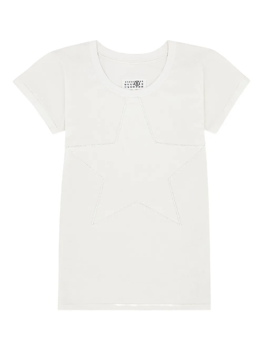 MM6 Maison Margiela T-shirt met sterapplicatie Wit