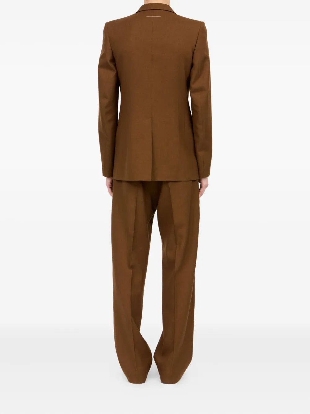 MM6 Maison Margiela Colbert met enkele rij knopen Bruin