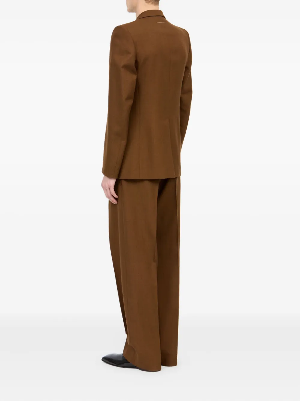 MM6 Maison Margiela Colbert met enkele rij knopen Bruin