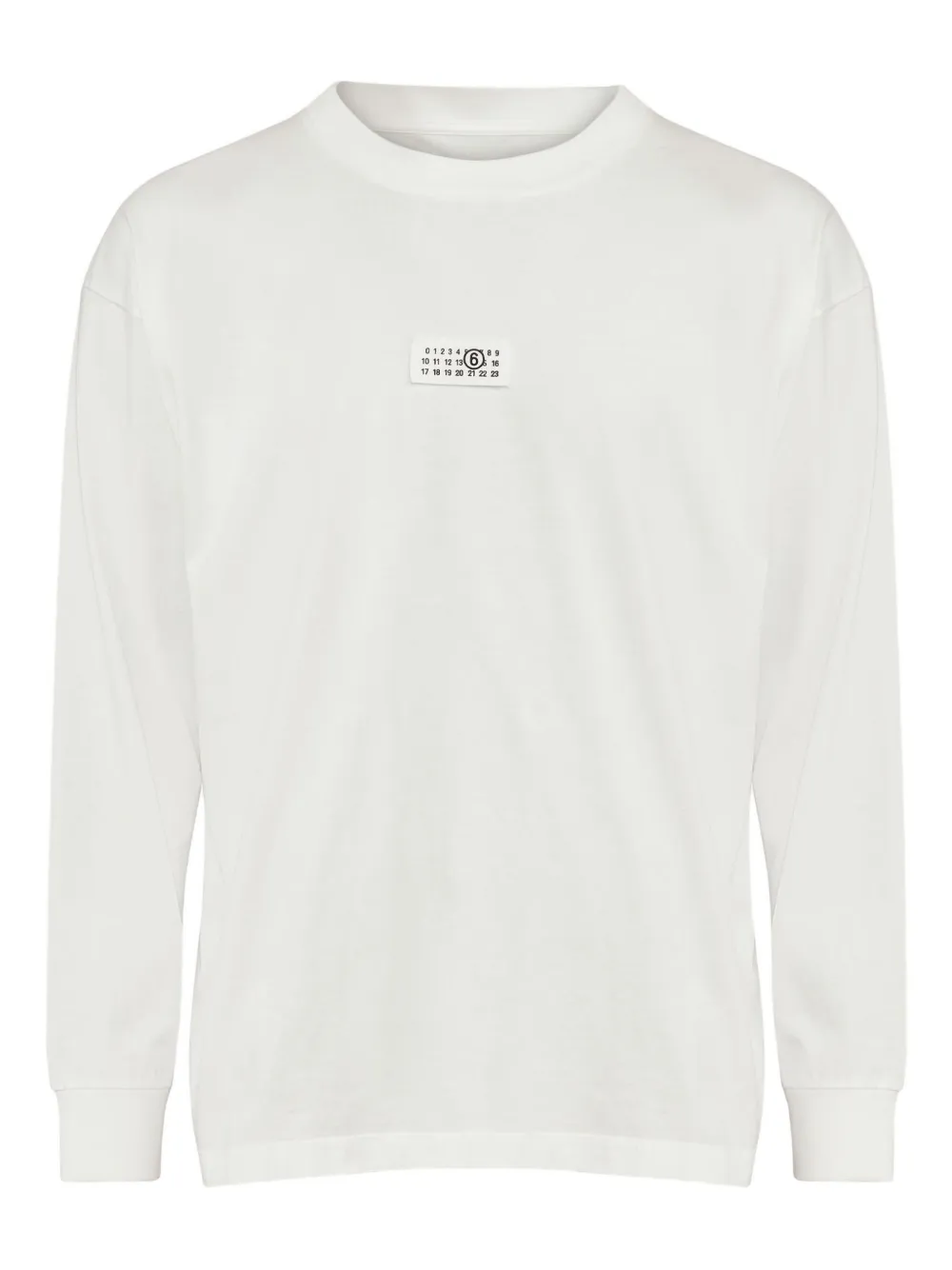MM6 Maison Margiela logo-print long-sleeve T-shirt - ホワイト MM6 Maison Margiela logo-print long-sleeve T-shirt - ホワイト