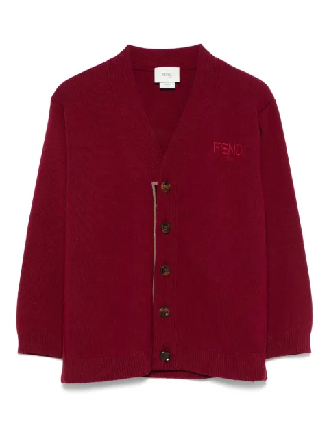 Fendi Kids logo-embroidered cardigan