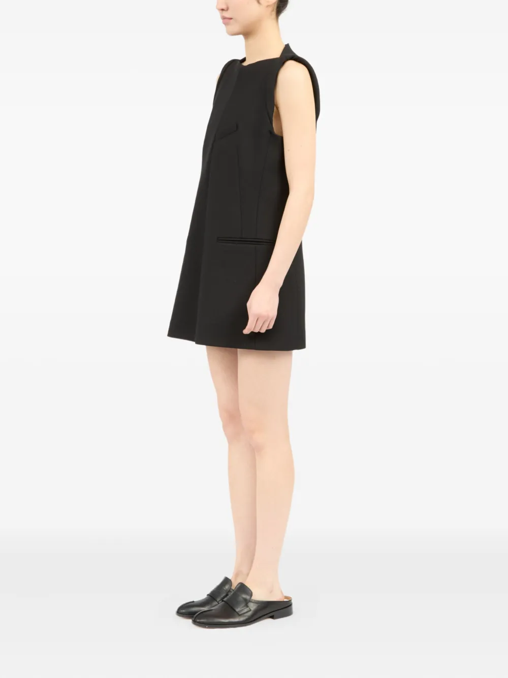 MM6 Maison Margiela Mouwloze mini-jurk Zwart