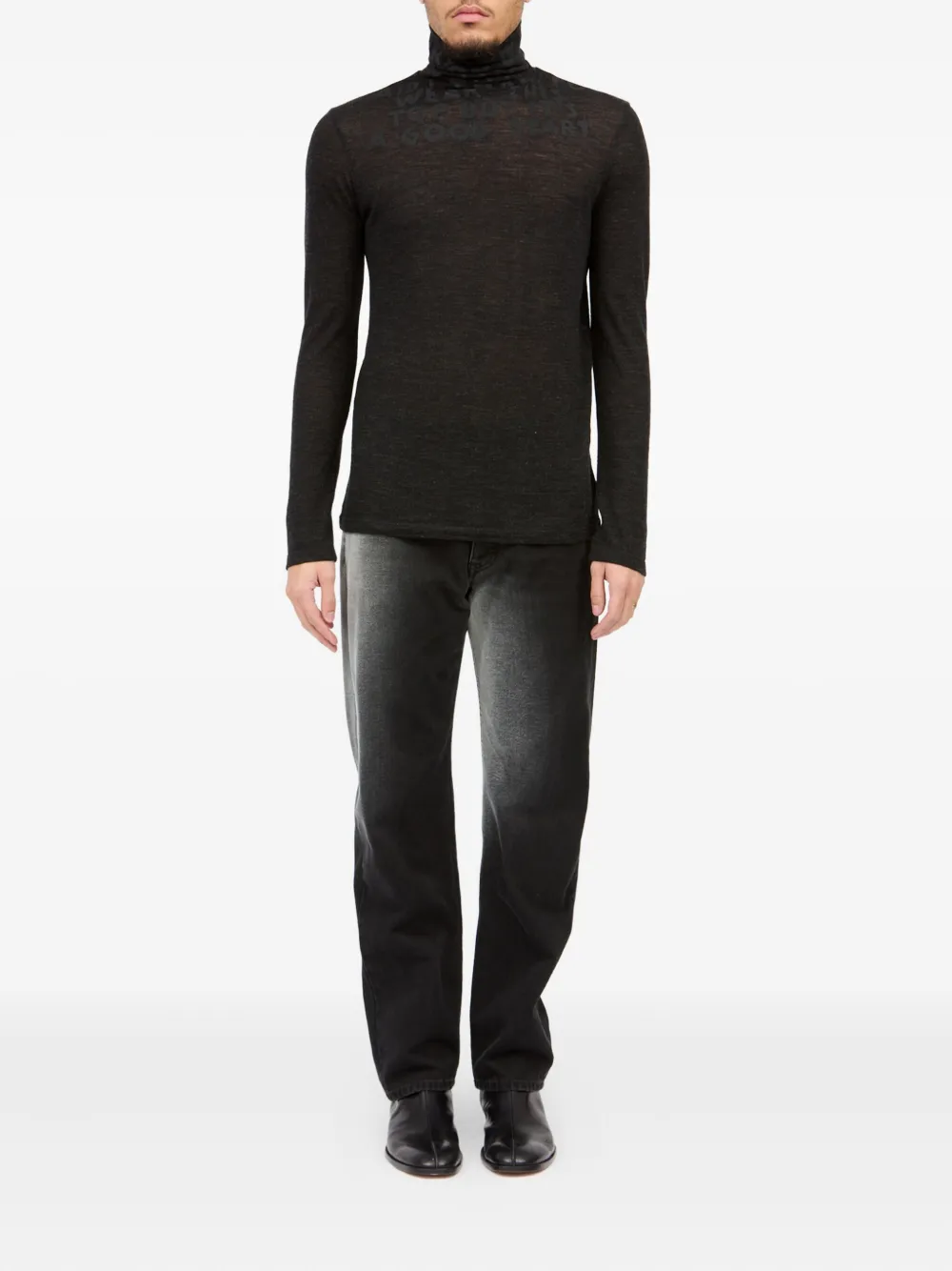 MM6 Maison Margiela Top met col Zwart