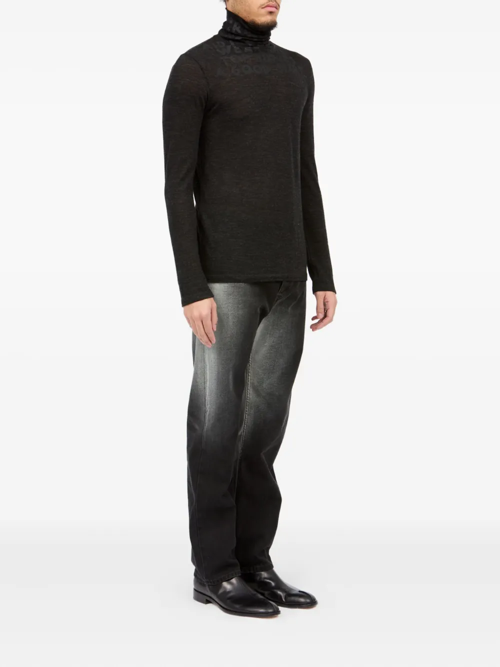 MM6 Maison Margiela Top met col Zwart