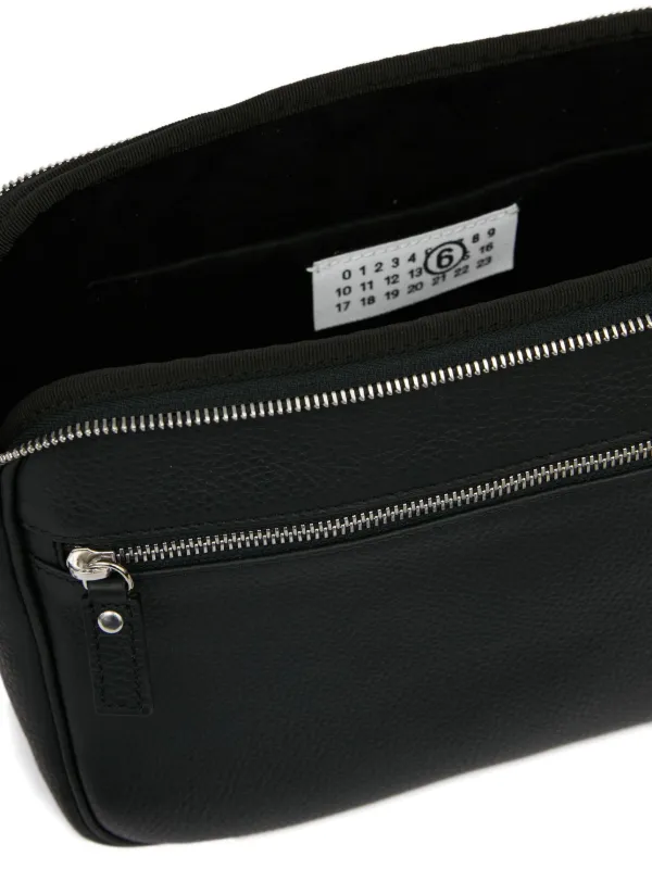 MM6 Maison Margela メッセンジャーバッグ ブラック レザー MM6 Maison Margiela レザーショルダーバッグ | ブラック
