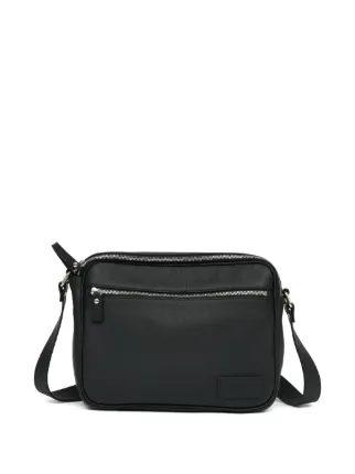 MM6 Maison Margiela Textured Leather Messenger Bag | Black | FARFETCH