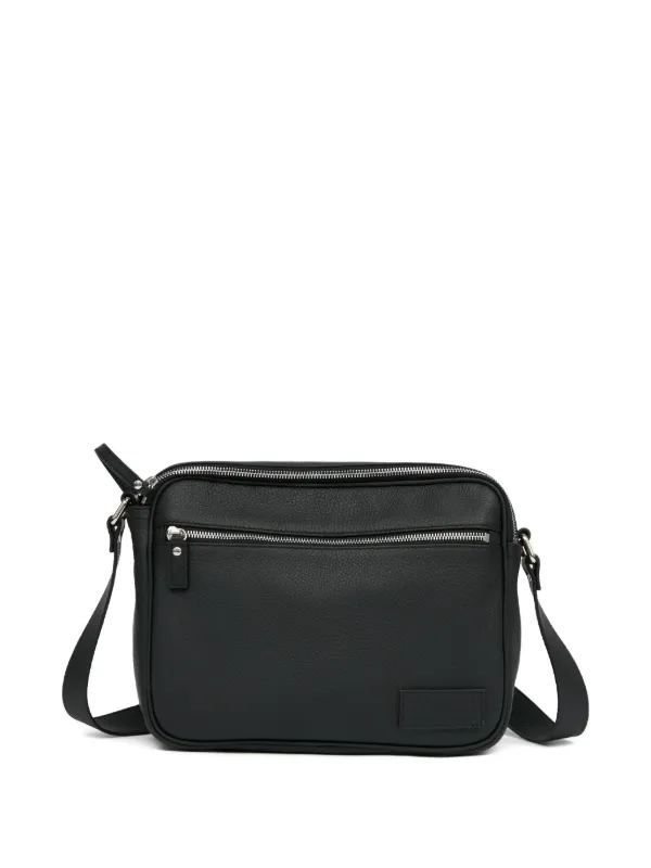 MM6 Maison Margela メッセンジャーバッグ ブラック レザー MM6 Maison Margiela レザーメッセンジャーバッグ | ブラック
