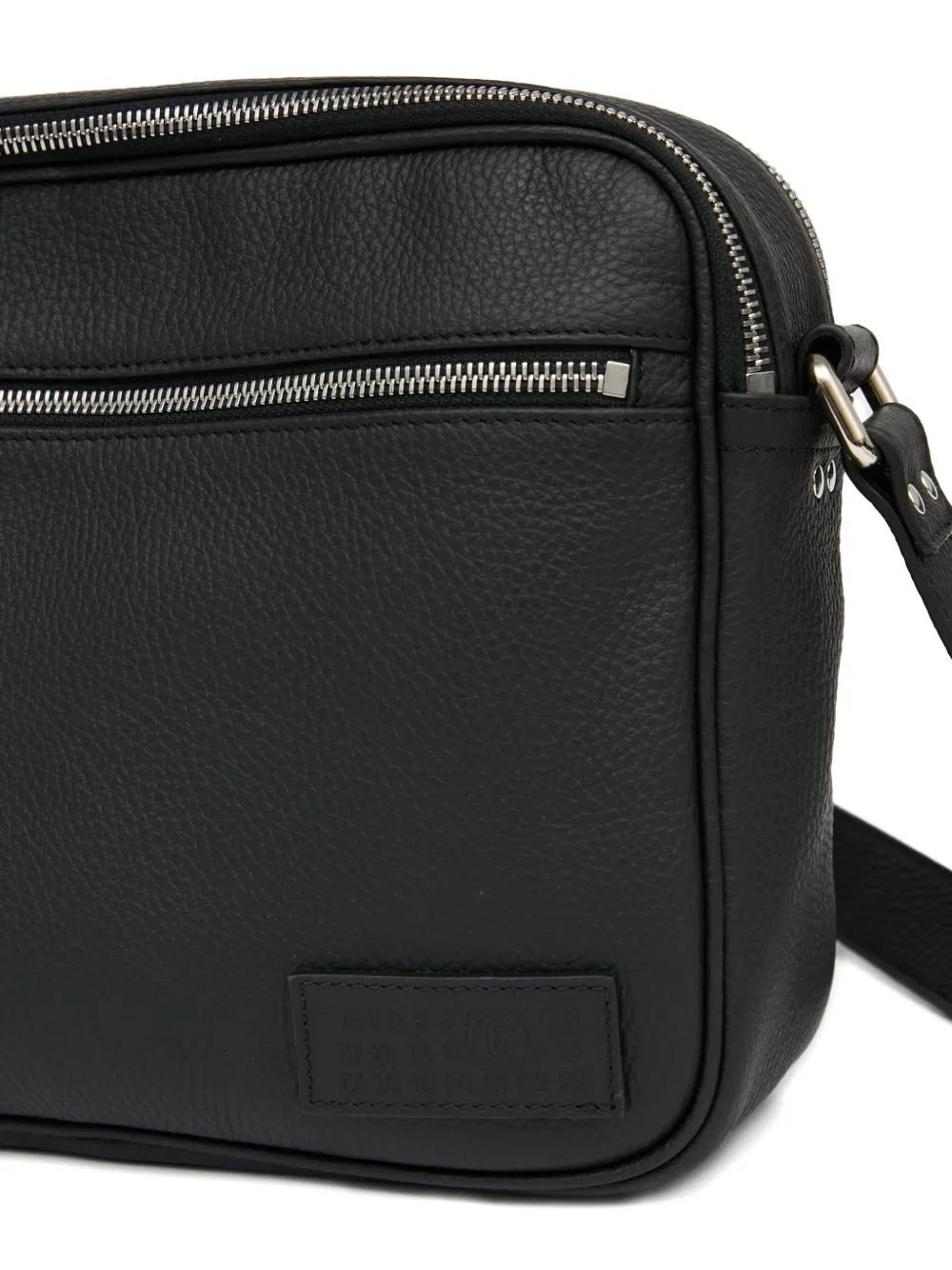 Maison Margiela メッセンジャーバッグ ブラック MM6 Maison Margiela レザーメッセンジャーバッグ | ブラック