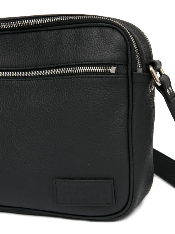 MM6 Maison Margela メッセンジャーバッグ ブラック レザー MM6 Maison Margiela レザーメッセンジャーバッグ | ブラック