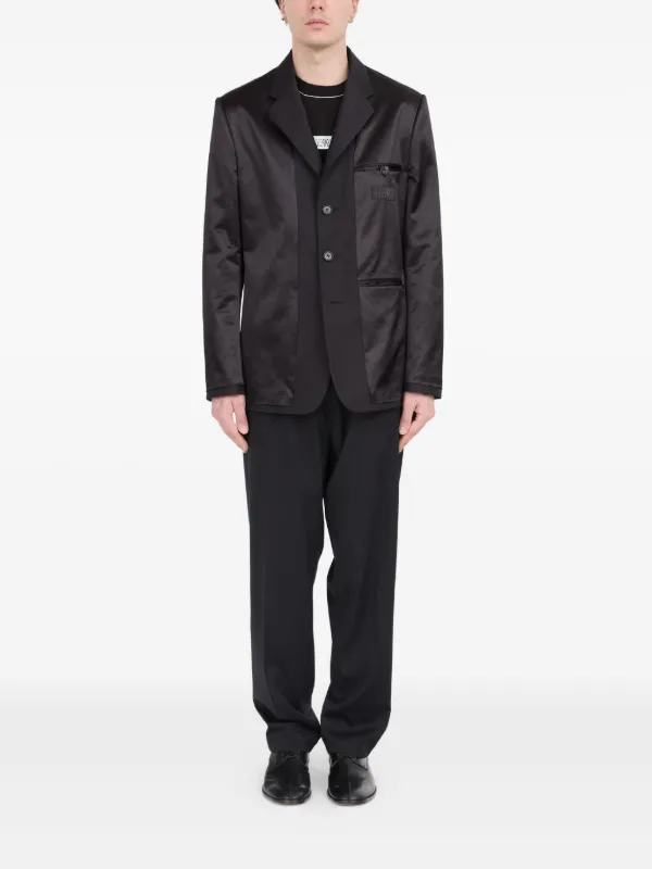 MM6 Maison Margiela サテンジャケット | ブラック | FARFETCH JP