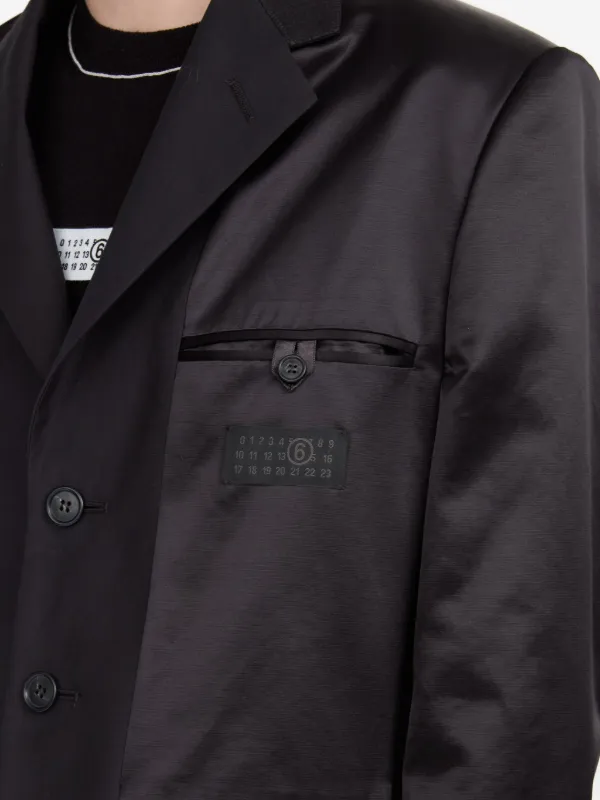 MM6 Maison Margiela サテンジャケット | ブラック | FARFETCH JP