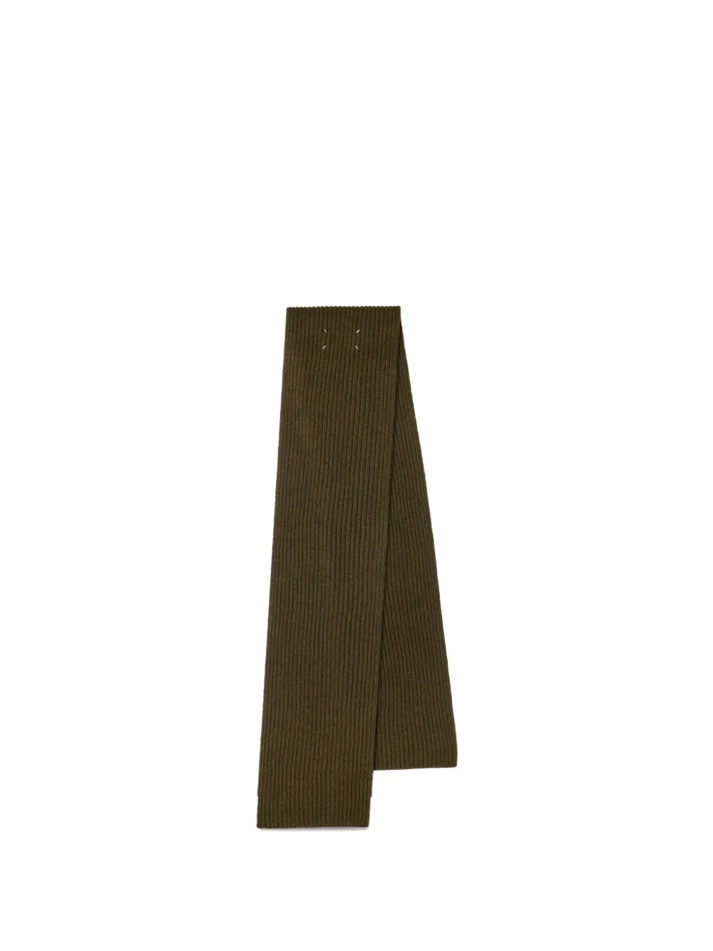 Maison Margiela ribbed-knit scarf - グリーン Maison Margiela ribbed-knit scarf - グリーン