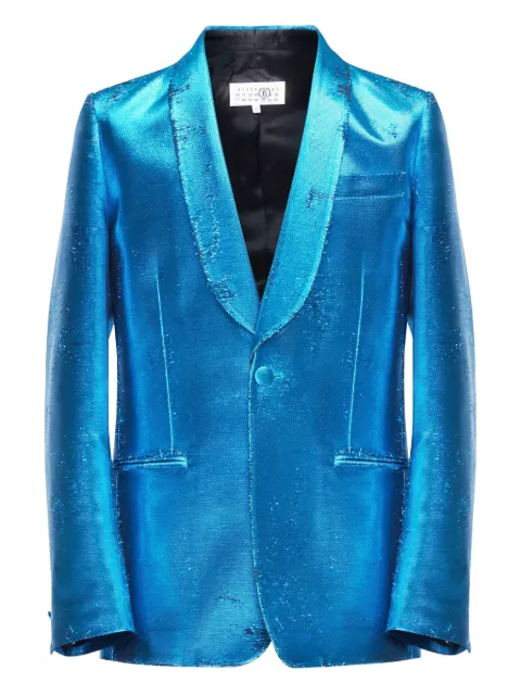 MM6 Maison Margiela metallic shawl-lapel blazer