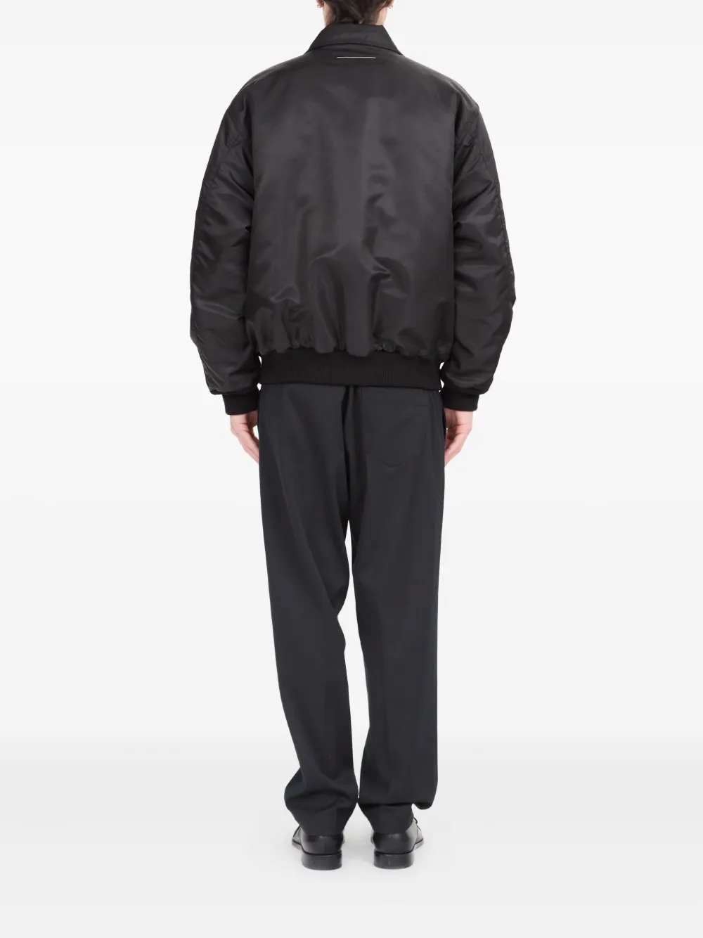 MM6 Maison Margiela Bomberjack met stikseldetail Zwart